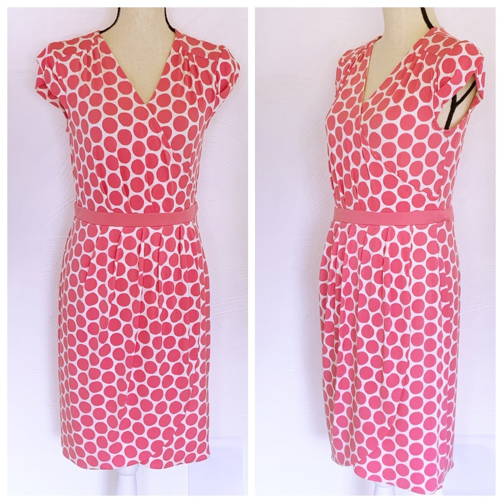 New York & Co Stretch Pink Wrap Dress M